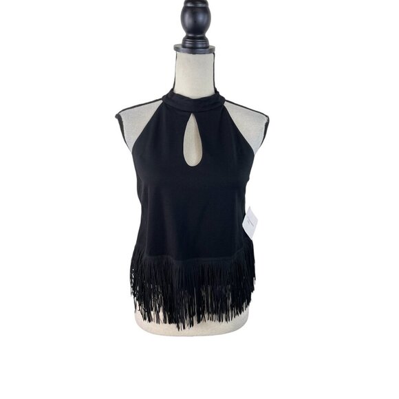 Stella Luce Tops - Stella Luce Fringe Halter Top Festival Western Boho L